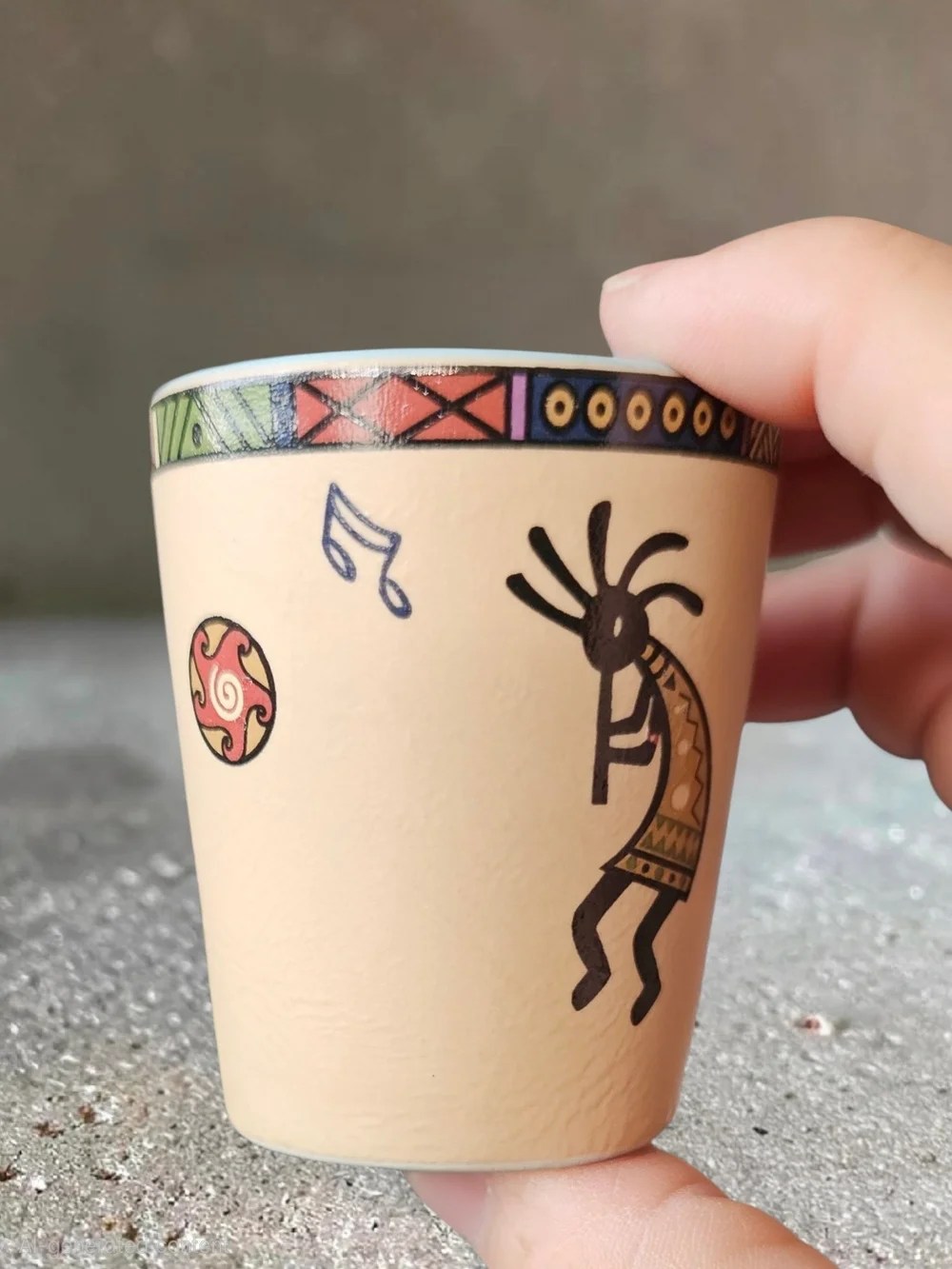 Sedona Arizona Kokopelli Shot Glass - Beige